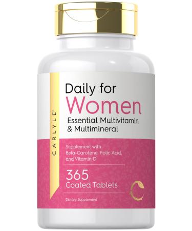 Women s Multivitamin | 365 Tablets | Vitamin and Mineral Supplement | Non-GMO Gluten Free | by Carlyle - Buy Online on GoSupps.com