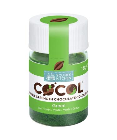 Squires Kitchen COCOL Double Strength Chocolate Colouring - The ultimate product for adding colour to chocolate and for making your own transfer sheets - Green 18g