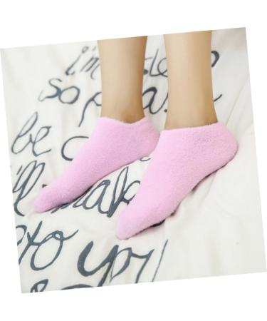 MAGICLULU Spa Gel Socks 2 Pairs Gel Socks for Moisturizing Moisture Socks Gel Lining Socks Dry Heel Oil Socks Gel Dry Feet Socks Cracked Foot Lotion Socks Pink Spa Essential Oil Miss - Buy Online on GoSupps.com