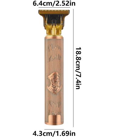 Electric Hair Clipperrs Rechargeable Electric Shaver Hair Trimmers Cordless Barber Clipperrs with Comfortable Grip Long Lasting Hair Cutting Clipperr Lightweight Retro Hair Clipperrs for Men Women Copper 1 - Buy Online on GoSupps.com