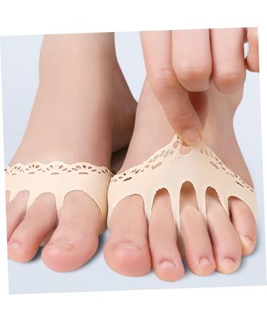 FRCOLOR 12 Pairs Toe Pads Missing Kitten Heels for Elegant Ladies Ladies Heels Soft Socks for Women Invisible Forefoot Socks Half Invisible Socks High Heels Toe Protection Cushion - Buy Online on GoSupps.com