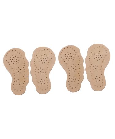 MARMERDO 2 Pairs Non- Stickers Insoles for Heels Sandals Heels Gel Insoles High Heel Cushions Front Foot Pad Shoe Insoles Non- Sole Cushions Front Sole Pads Non- Shoe Cushions Beige 8X4.3CM