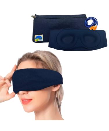 Sleep Mask - 3D Contour Sleep Mask with Earplug and Carrying Pouch