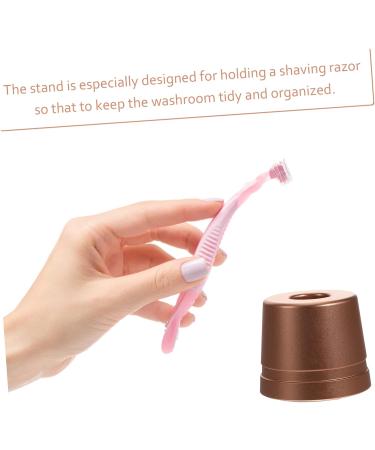 Minkissy Green Glitter Razor Holder for Men | Aluminum Shaver & Toothbrush Stand | Rose Gold Desk Organizer - Buy Online on GoSupps.com
