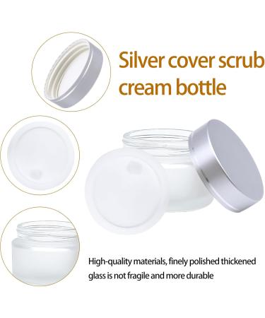 YHSWIN 6pcs 30ml Matte Glass Cosmetic Containers - Empty Cream Jars with Silver Lid for Cream & Essential Oils - Ideal for Travel & Storage - Buy Online on GoSupps.com