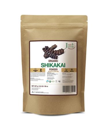 Just Jaivik Organic Shikakai Powder - 227g/8oz - USDA Certified Acacia Concina Herb - Buy Online on GoSupps.com