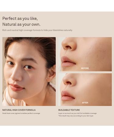 Hince Second Skin Cover Concealer 6.5g (21 LIGHT) - Full Coverage Long Wear Concealer | Mask-Proof, Sweat-Proof, High-Adherence Makeup for Dark Circles, Acne & Blemishes - Buy Online on GoSupps.com