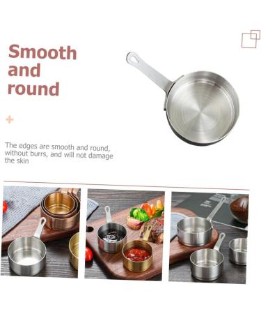 DECHOUS Stainless Steel Sauce Cup Vinegar Dipping Bowls Seasoning Dishes Bowls Condiment Dish Dipping Sauce Cups Metal Sauce Dish Chip and Dip Bowl Dip Bowls Steak American Style 10x6cm Silver - Buy Online on GoSupps.com