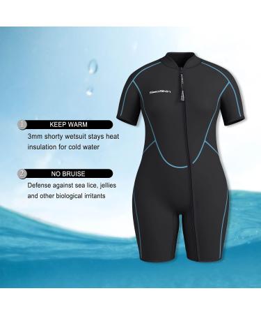Seaskin 3mm XX-Large Plus Size Shorty Wetsuit for Men and Women - Buy Online on GoSupps.com