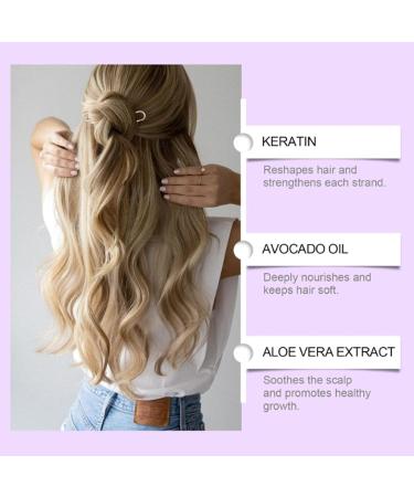 Masque Capillaire Violet La K ratine Masque Violet Puissant Soin Intensif Hydrate Et Restaure La Douceur Apr s-Shampoing Hydratant pour Cheveux Secs Et Ab m s (2 Pi ces) - Buy Online on GoSupps.com