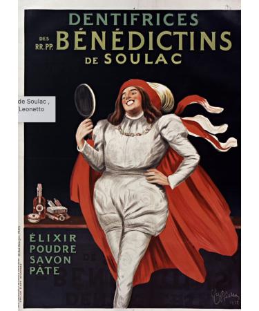 Photosegor Soulac Benedictins Toothpaste Poster Reproduction 50 x 70 cm on Luxury Paper 300 g High Quality All Sizes Available Contact Us