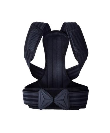 Adjustable Back Posture Corrector Shoulder Lumbar Brace Belt Strap Provides Lumbar Shoulders Support Spine Waist Strap for Boys Girls Children Kids (Color : Black Size : Medium) (Black L (Black X)