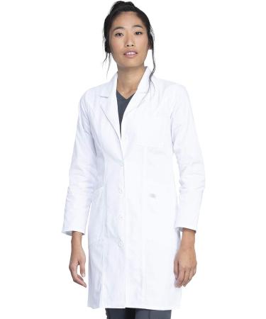 Dickies EDS Professional Women Scrubs Lab Coats 37 82401 Medium White - Buy Online on GoSupps.com