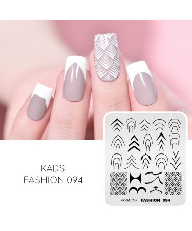 KADS Nail Stamping Plate Set - French Summer Flower Flamingo Rose Design with Stamper and Scraper - Buy Online on GoSupps.com
