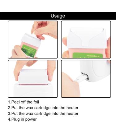 3 IN 1 Roll On Wax Device Set | Wax Cartridges & 100Pcs Depilatory Paper for Body Hair Removal - International Shipping Available - Buy Online on GoSupps.com