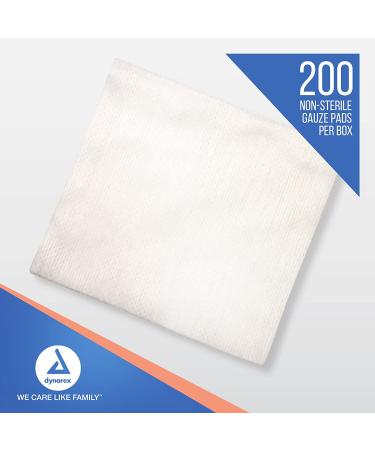 Dynarex Non-Woven Sponge 4x4 Inch - 200 Count (Pack of 1) - Buy Online on GoSupps.com