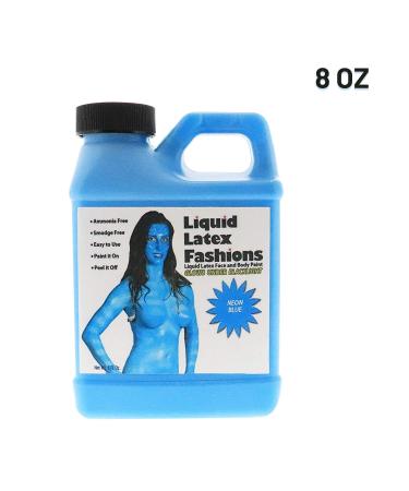 Ammonia-Free Liquid Latex Face Paint - Neon Blue 8 oz - Ideal for Kids and Adults for Artwork, Parties, Plays, Cosplays, and Concerts - Buy Online on GoSupps.com