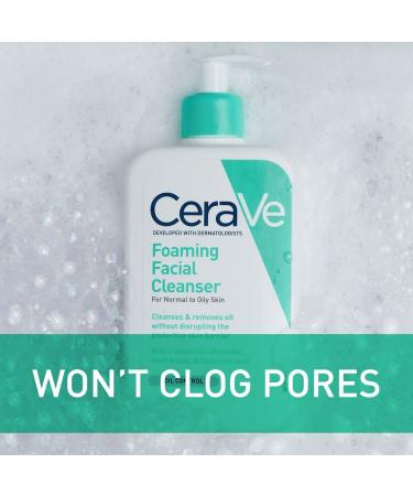 CeraVe Foaming Facial Cleanser for NormalOily Skin - 12 fl oz | Hydrating & Non-Irritating - Buy Online on GoSupps.com