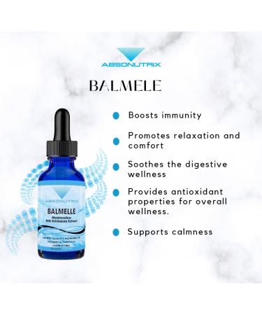 Absonutrix Balmele 390 mg 4 FL OZ Liquid 302 Servings Made in USA Plant-Based Ingredients Echinacea Marshmallow Root Gluten-Free Non-GMO - Buy Online on GoSupps.com