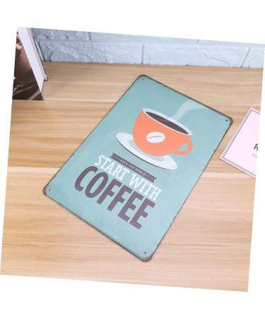 Zerodeko Emblems Coffee Signs Outdoor Decorations for Patio Bar Metal Tin Signs The Sign Vintage Dunhuang - Buy Online on GoSupps.com