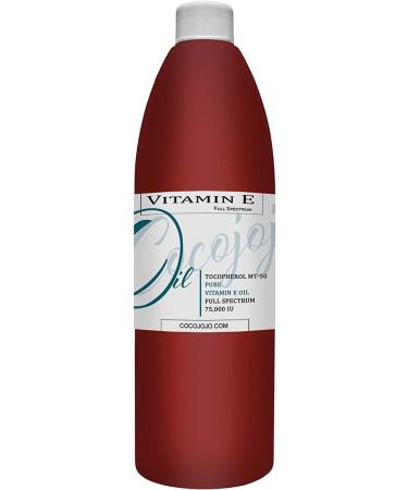 100% Pure Vitamin E Oil - Full Spectrum D Alpha Tocopherol 75,000 IU - 16 oz for Skin, Hair, Nails - Hydrating & Rejuvenating - Buy Online on GoSupps.com