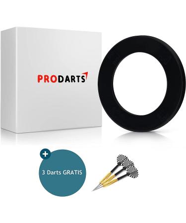ProDarts Dart Surround - Black Ring Wall Protection for Dartboards - Professional Look - 45.5cm Diameter - Stable Border - Easy Installation - Buy Online on GoSupps.com