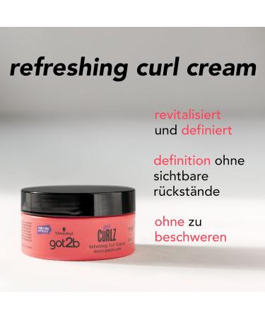 got2b gotCurlz Refreshing Curl Cream (1 x 200 ml) Moisturizing Curl Cream for Styling and Nourishing Curls Define and Nourish Without Weight - Buy Online on GoSupps.com