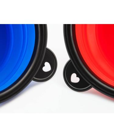 Precorn Foldable Dog Bowls - 2 Pack Travel Food & Water Bowls for Dogs & Cats - Durable Outdoor Accessories - Buy Online on GoSupps.com