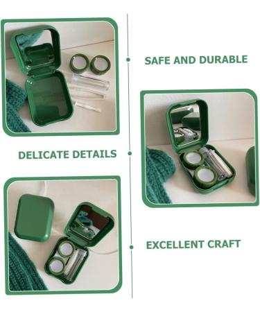 Solustrie Small Contact Lens Container with Mirror - Travel-Friendly Korean Organizer for Colored Contact Lenses - Durable Plastic Case for International Shipping - Buy Online on GoSupps.com