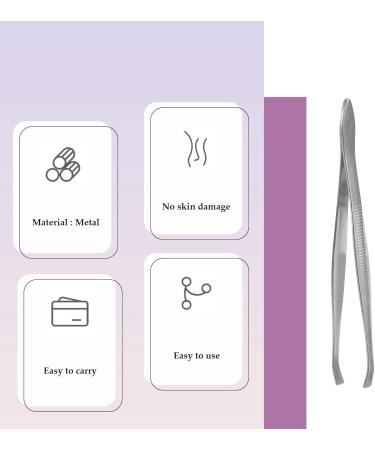 Droagoct Tweezers for Epilating Eyebrows Carbon Steel Tip 9 cm Silver Colour - Buy Online on GoSupps.com