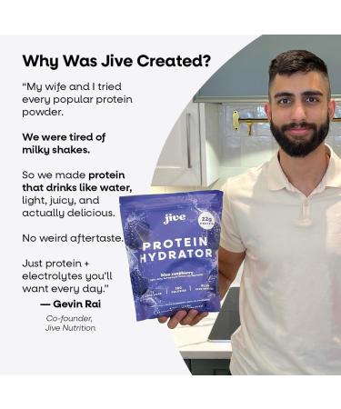 Jive Clear Protein Powder - 22g Grass-Fed Whey Isolate 25 Servings - Blue Raspberry - 895mg of Electrolytes - Zero Added Sugar - Clear Drink Protein Water & Juice Blue Raspberry 1.56 Pound (Pack of 1) - Buy Online on GoSupps.com