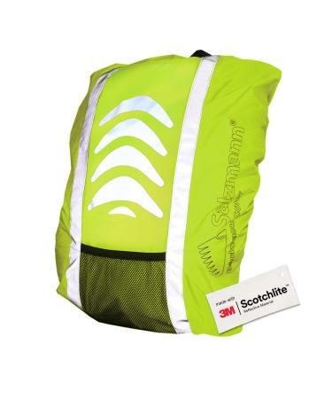 Salzmann 3M Reflective Backpack Cover | High Visibility, Waterproof & Weatherproof | Ideal for Cycling, Running, Hiking & More Yellow Classic Standard (up to 36L)