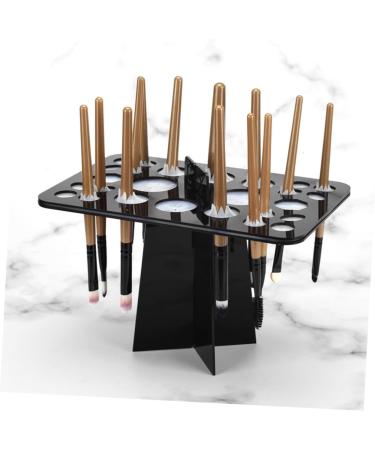 FRCOLOR Acrylic Makeup Brush Tree & Organizer | 26pc Stand for Brushes & Nails - Perfect Drying Rack & Display - Black - Buy Online on GoSupps.com