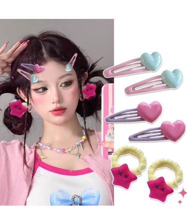 Limtula Colorful Snap Clip Girls Kid Hairpins Ladies HairBun HairPin Metal Hair Clips Star n-slip Hairpins Snap Hairpins Smug 4 pieces - Buy Online on GoSupps.com