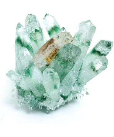 Natural Crystal Rough Natural Green Phantom Quartz Cluster Gem geode 500g-700g with Yellow Citrine Point 1pc - Buy Online on GoSupps.com