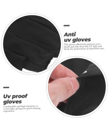 ABOOFAN 1 Pair Uv Gloves Half Finger Gloves Summer Driving Gloves Outdoor Hiking Gloves Uv Shield Gloves Touchscreen Gloves Summer Beach Gloves Point Fingers Fabric Women's 19.5x8cm Black - Buy Online on GoSupps.com
