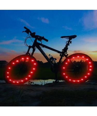 RECORA 2 Tire Pack LED Bike Wheel Lights - Ultra Bright Waterproof Spoke Lights for Night Riding - Red - Buy Online on GoSupps.com