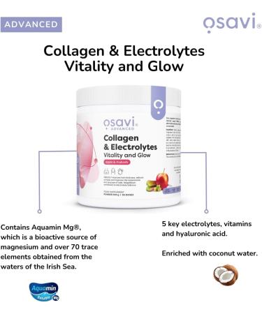  OSAVI Osavi Collagen Electrolytes Vitality and Glow Apple & Rhubarb - 300g - Buy Online on GoSupps.com