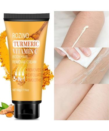 Cr me d' pilation au curcuma + vitamine C cr me hydratante pour le visage pour femme cr me d pilatoire douce indolore non irritante pour les peaux sensibles pour les zones intimes les bras les - Buy Online on GoSupps.com