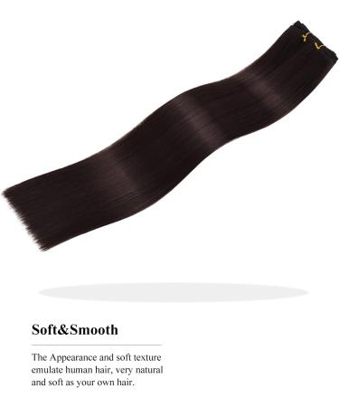 Yamel Training Hair Weave Weft Hair Extensions Medium Brown Straight 16 Inch 100g Synthetic Hair Extensions for Training Weft Medium Brown - Buy Online on GoSupps.com