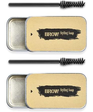 Eyebrow Soap Wild Eyebrow Styling Shaping Wax Colorless Waterproof Natural Eyebrow Cream Wax Brow Adjustment Gel with Brush 2PCS Eyebrow Stylish Cream - Buy Online on GoSupps.com