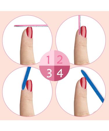 200 Professional Nail Files (180/240 Grit) - Disposable Double-Sided Manicure Tools & Nail Buffers for Healthy Nails - Buy Online on GoSupps.com