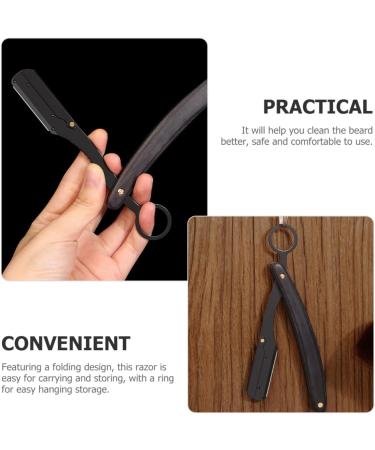 Vintage Healeved Folding Hairdresser Razor - Manual Shaver for Men | Easy Beard Trimming & Grooming - Buy Online on GoSupps.com