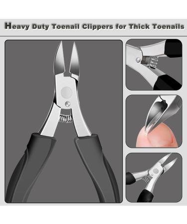 Toenail Clippers Heavy Duty Nail Clippers for Thick Toenails Large Ingrown Toe Nail Clippers-Long Handle Stainless Steel Sharp Ingrown Nail Clipper for Seniors-Black - Buy Online on GoSupps.com