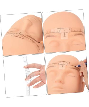 SEWOART 50pcs Shaper Miss Shaping Measuring for up Eyebrow Rulers Permanent 18x5cm Yellow 3 - Buy Online on GoSupps.com