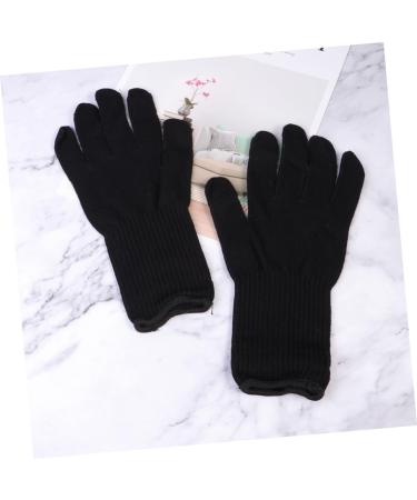 4 Pairs Hair Curling Cotton Gloves - Gloves Hair Straightener 25X11cmx2pcs Blackx2pcs - Buy Online on GoSupps.com