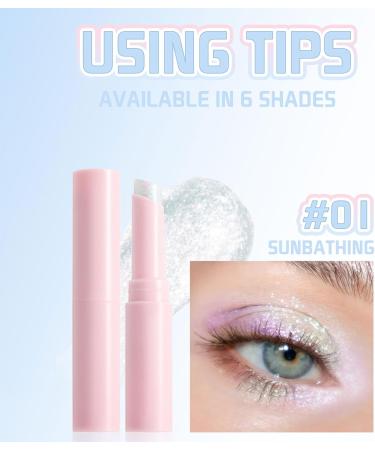 Jelly Glaze Eyeshadow Stick Crystal Clear Jelly Eyeshadow Shine Stick Multifunctional Makeup Accessory for Daily Use for Women Mothers and Daughters 01 - Buy Online on GoSupps.com