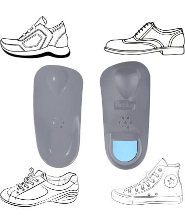 3/4 Original High Arch Orthotics Insoles for Plantar Fasciitis & Flat Feet - Firm Support Comfort Metatarsal Pads - Relief for Heel Spur Pain - Men 9-11/Women 10-12 - Gray - Buy Online on GoSupps.com
