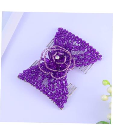 Beaupretty Hair Comb Gel Nail Polish Hair Hoop Womens Oktoberfest Accessories Short Hair Beautiful Headdress Hair Device Bday Decorations for Women Fascination Rn Beaded Headgear Purple - Buy Online on GoSupps.com