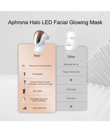 Aphrona LED Face Mask Light Therapy for Acne & Wrinkle Reduction - Buy Online on GoSupps.com